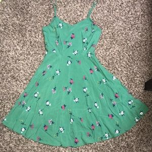 Green flowered dress